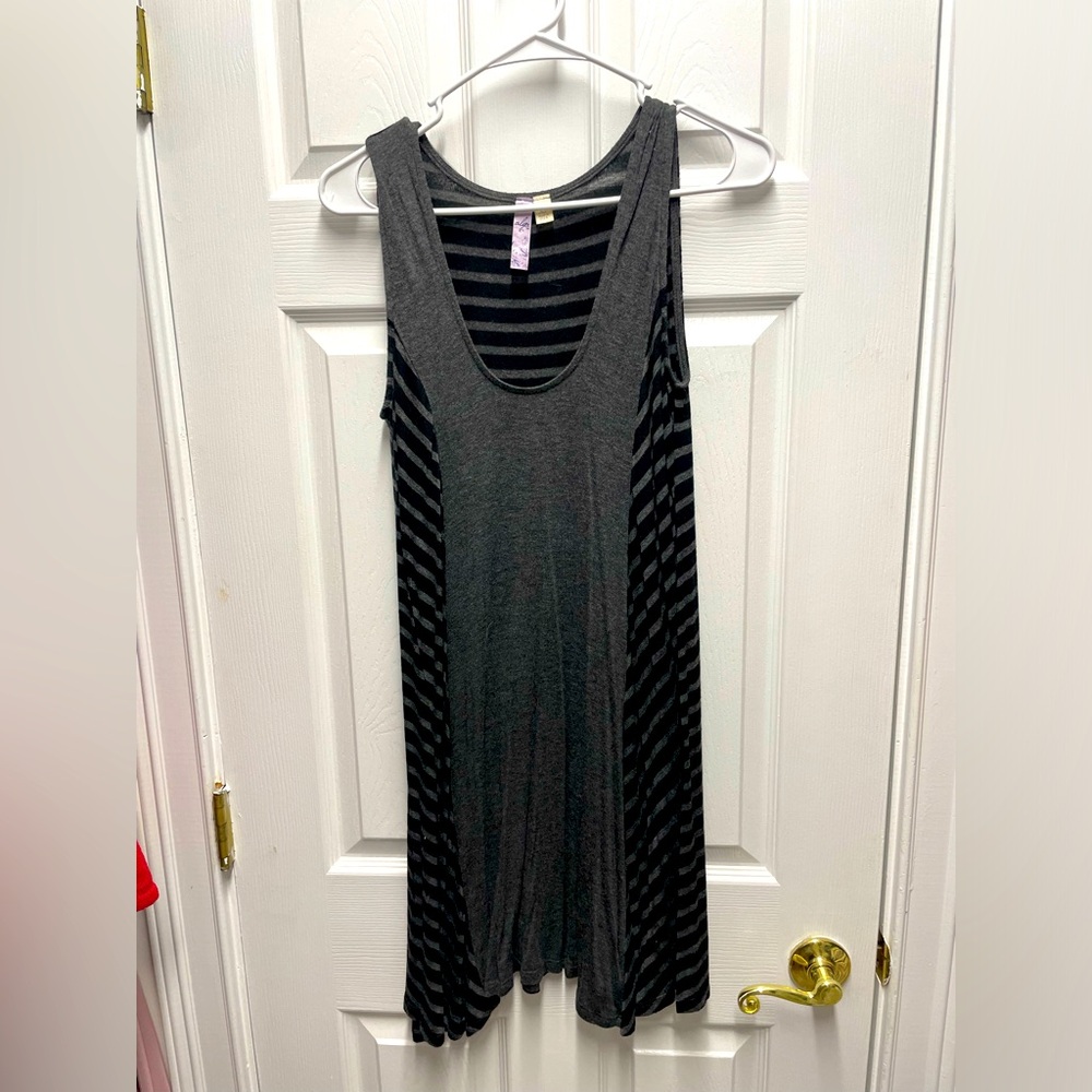 Black and Grey Cotton Dress